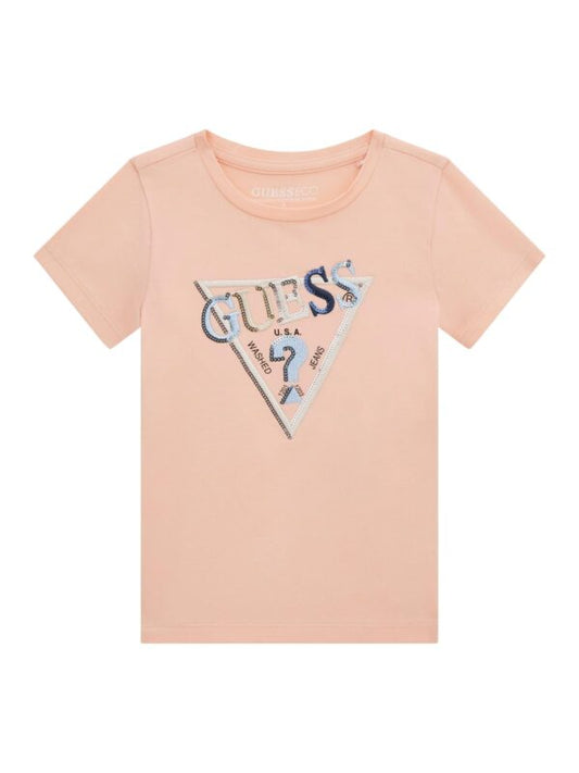 GUES KIDS TRIANGLE LOGO T SHIRT