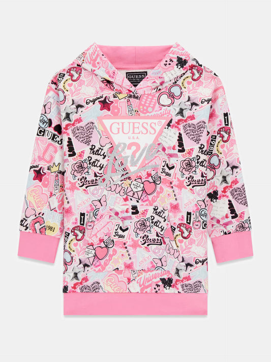 GUESS MULTIPATTERN TRIANGLE DRESS