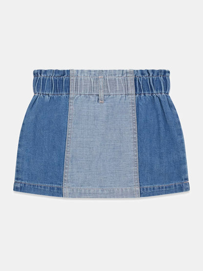 GUESS KIDS EMBROIDERED DENIM MINI SKIRT