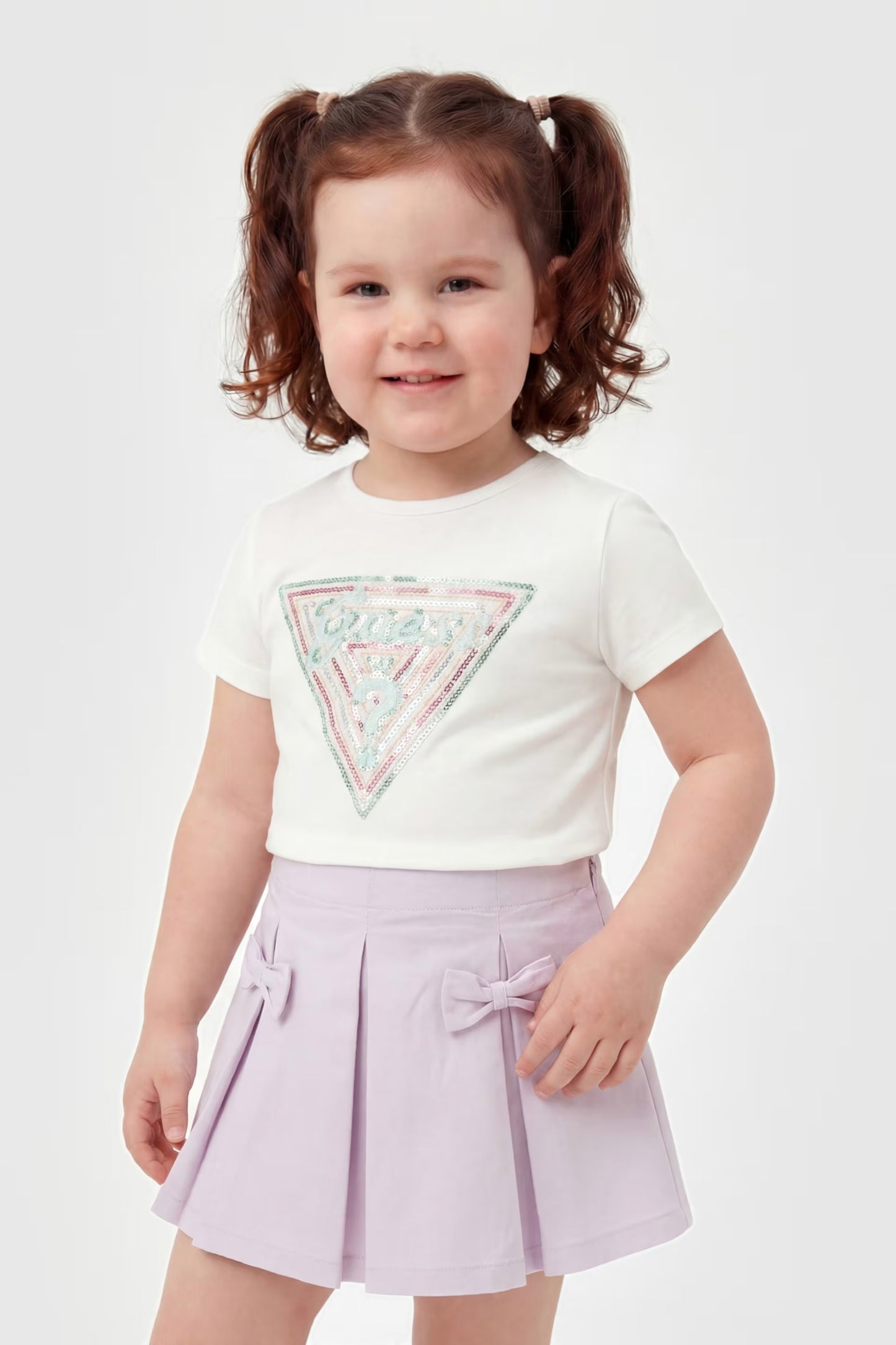 GUESS TRIANGLE SEQUINS T SHIRT