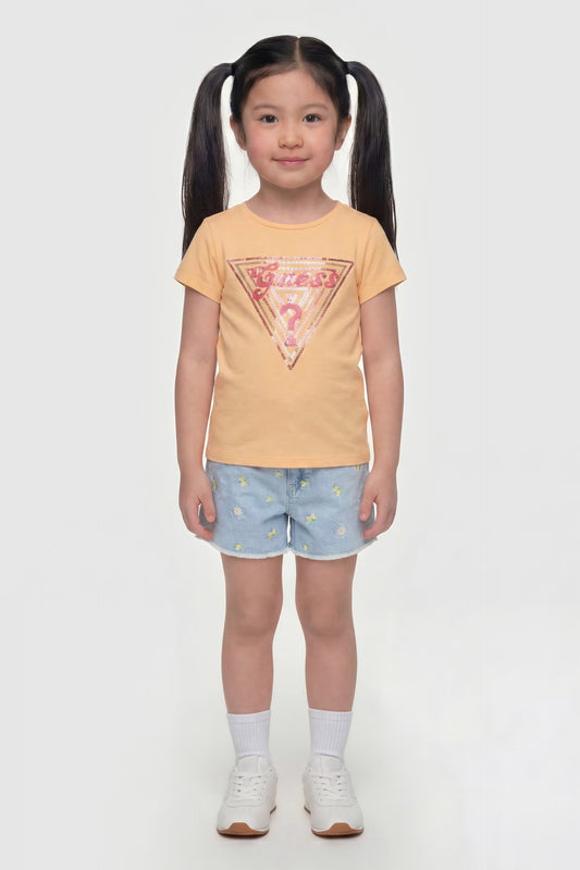 GUESS JEANS TRIANGLE LOGO T SHIRT