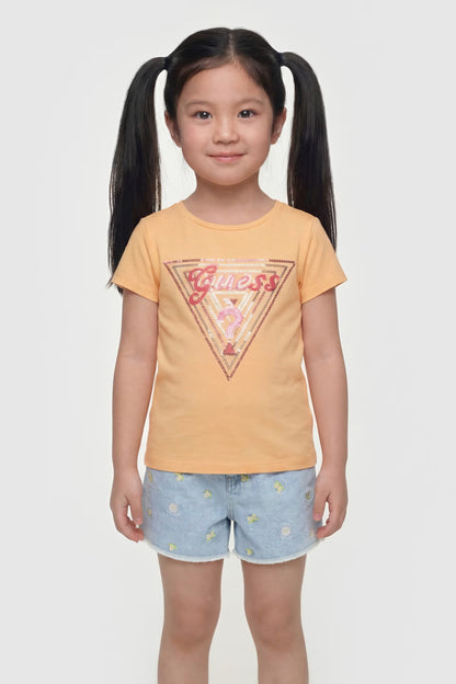 GUESS JEANS TRIANGLE LOGO T SHIRT