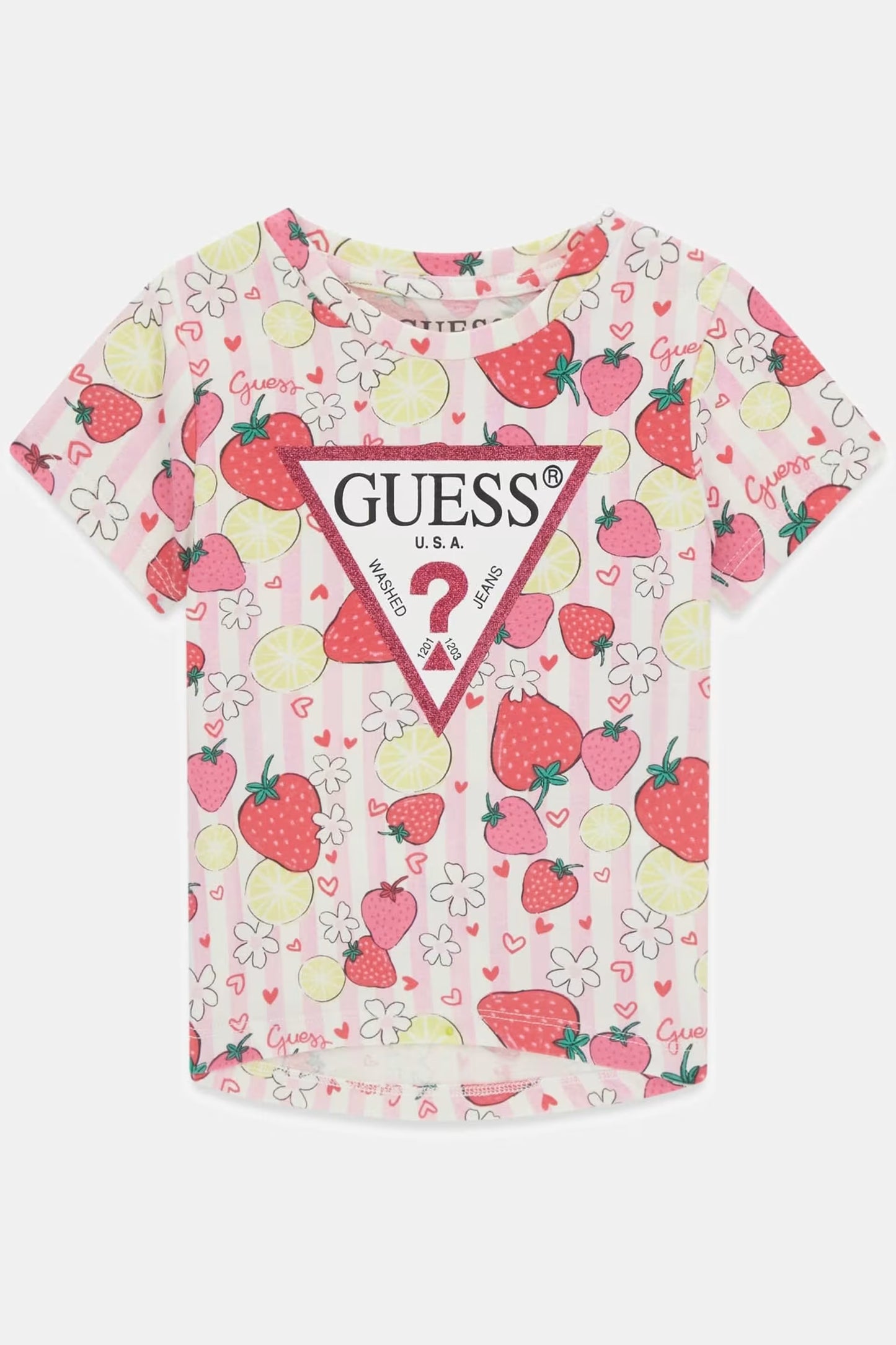 GUESS KIDS TRIANGLE PRINTED T SHIRT