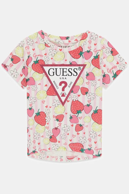GUESS KIDS TRIANGLE PRINTED T SHIRT