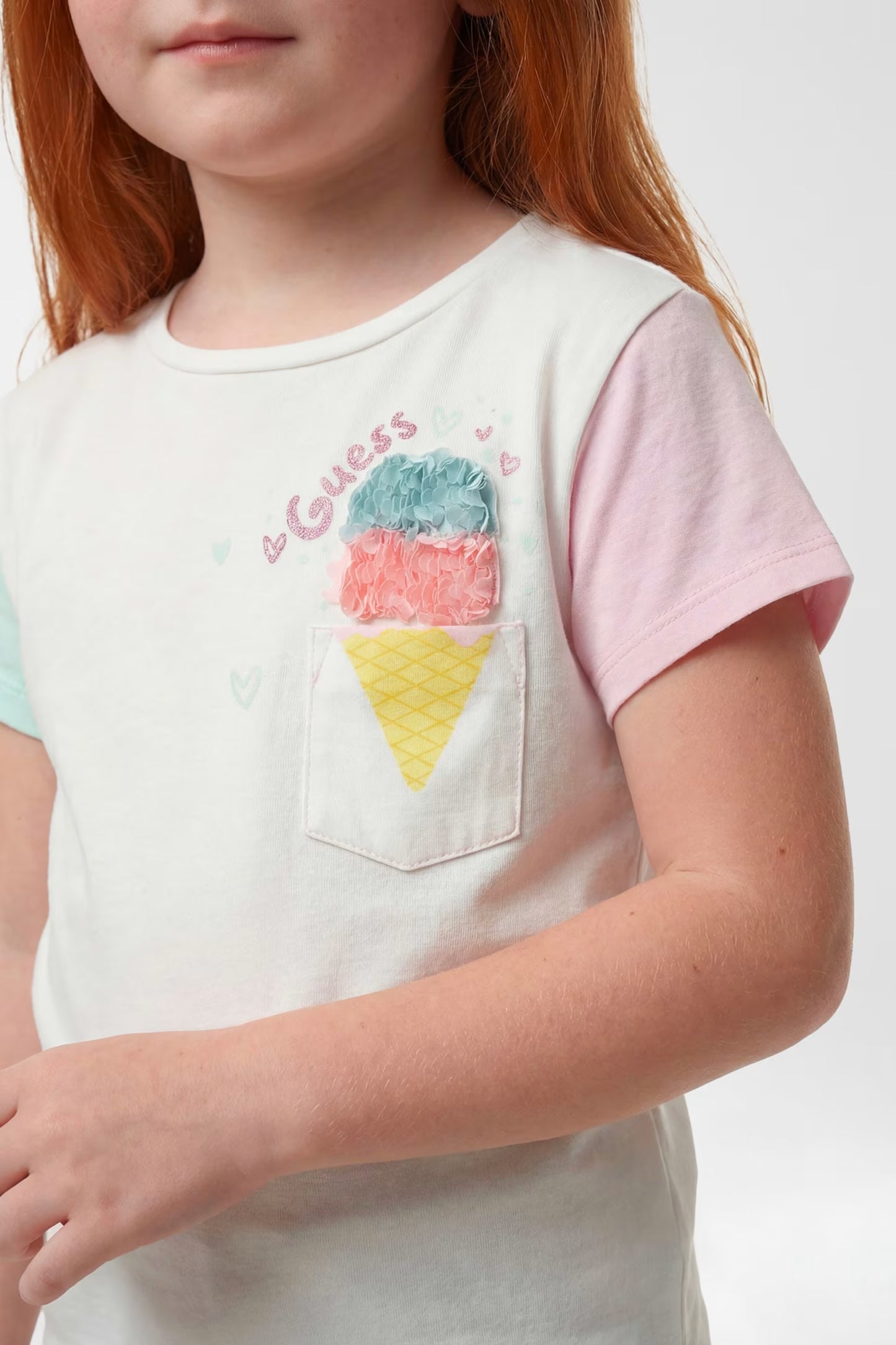 GUESS KIDS ICE CREAM PRINTED T SHIRT