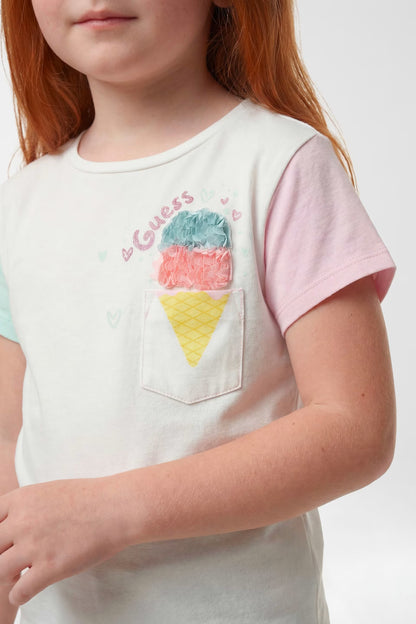 GUESS KIDS ICE CREAM PRINTED T SHIRT