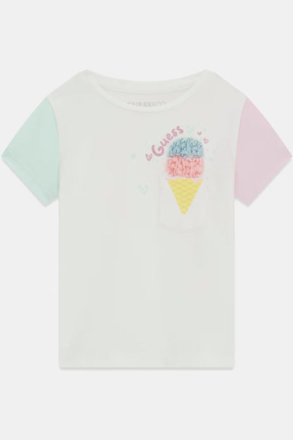 GUESS KIDS ICE CREAM PRINTED T SHIRT