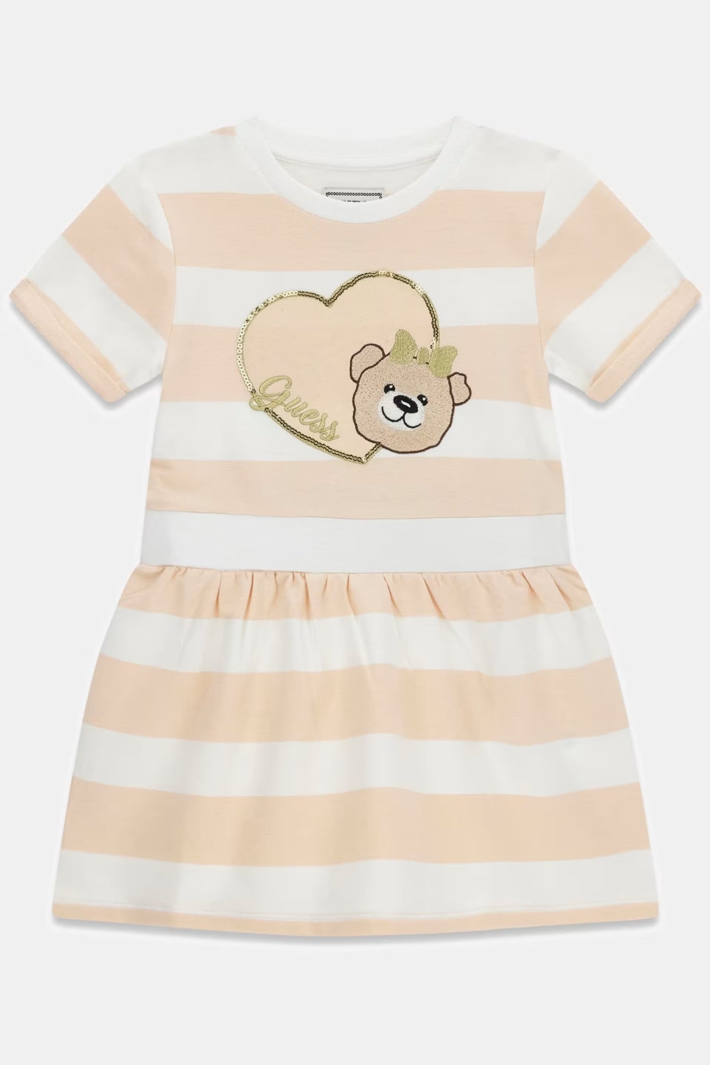 GUESS KIDS FRENCH TERRY STRIPED DRESS