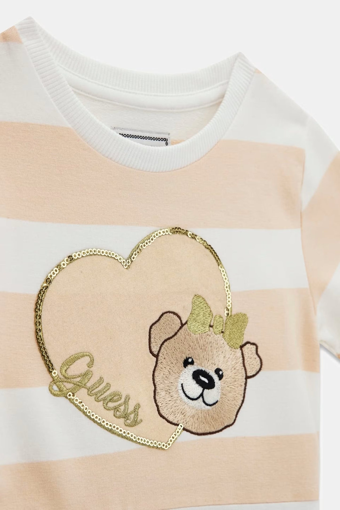 GUESS KIDS FRENCH TERRY STRIPED DRESS
