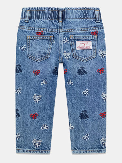 GUESS KIDS MOM PAPER BAG RGD DENIM PANTS