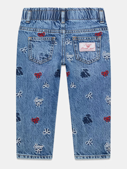 GUESS KIDS MOM PAPER BAG RGD DENIM PANTS