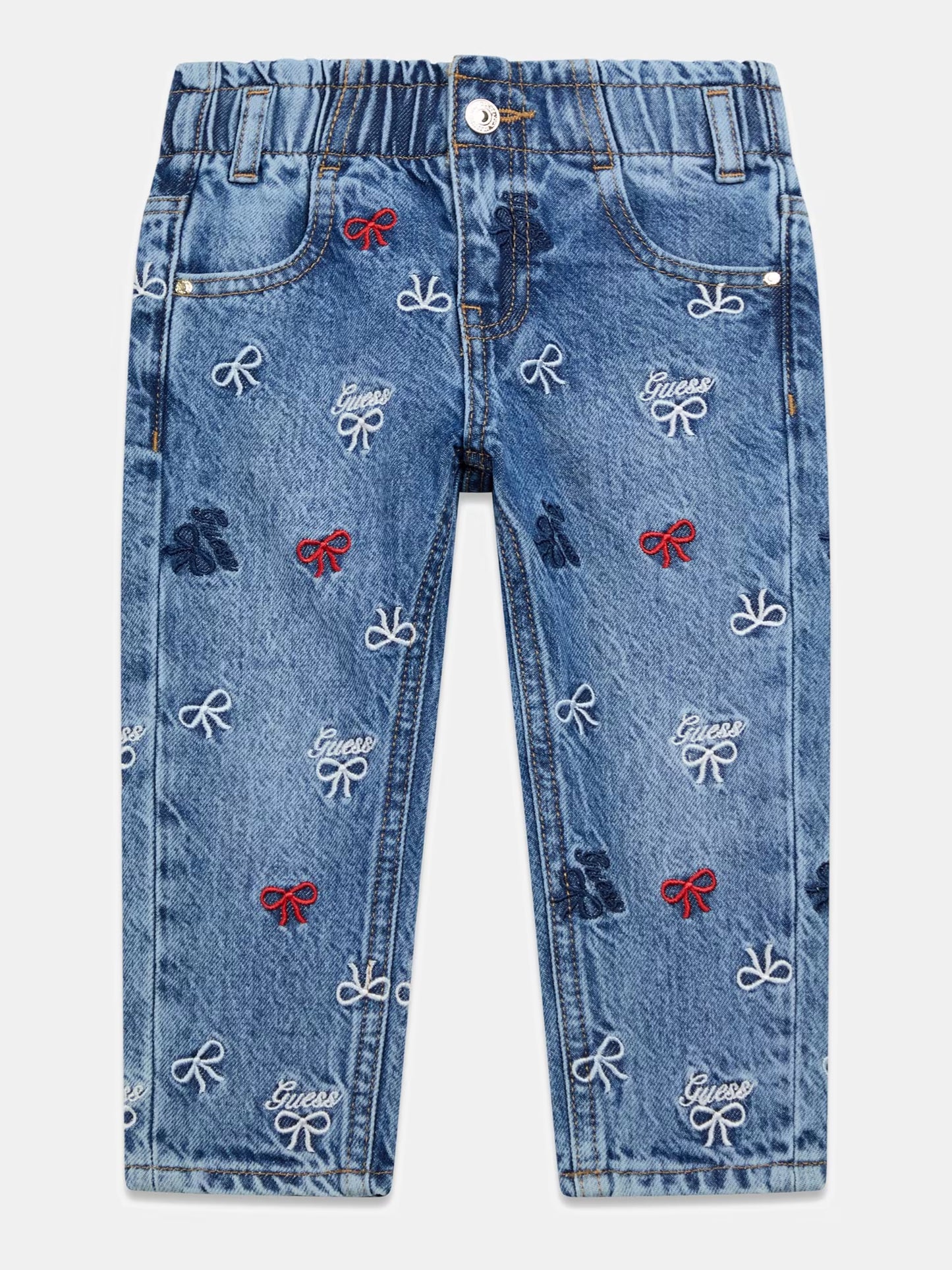 GUESS KIDS MOM PAPER BAG RGD DENIM PANTS