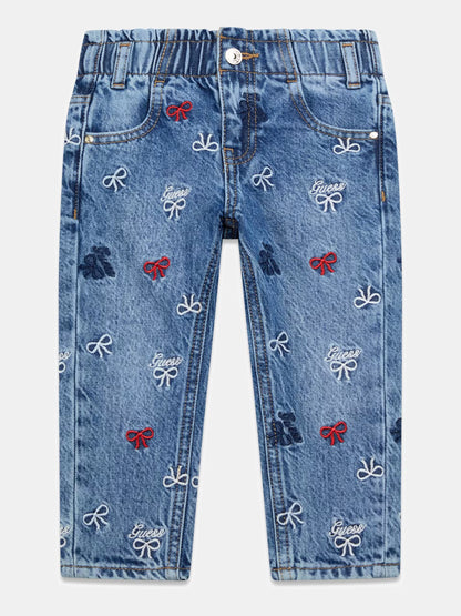 GUESS KIDS MOM PAPER BAG RGD DENIM PANTS