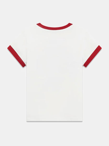 GUESS KIDS EMBROIDERED LOGO T SHIRT