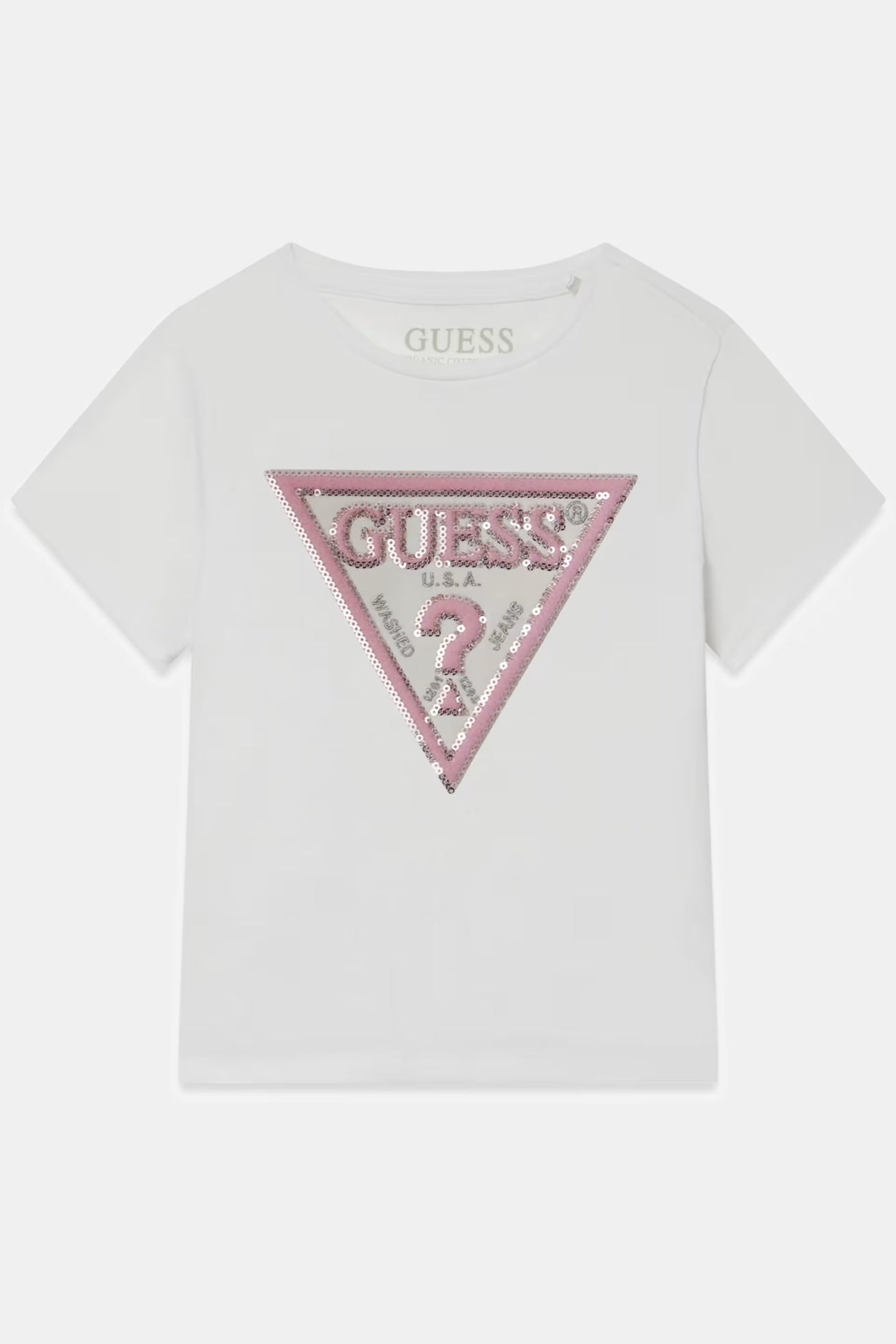 GUESS KIDS SEQUINS TRIANGLE T SHIRT