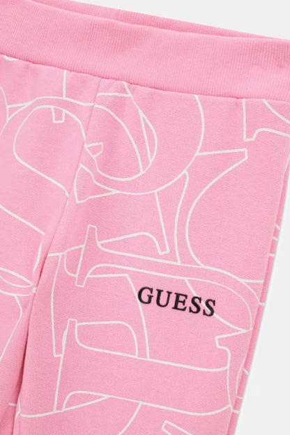 GUESS KIDS FRENCH TERRY ALLOVER LOGO PANTS