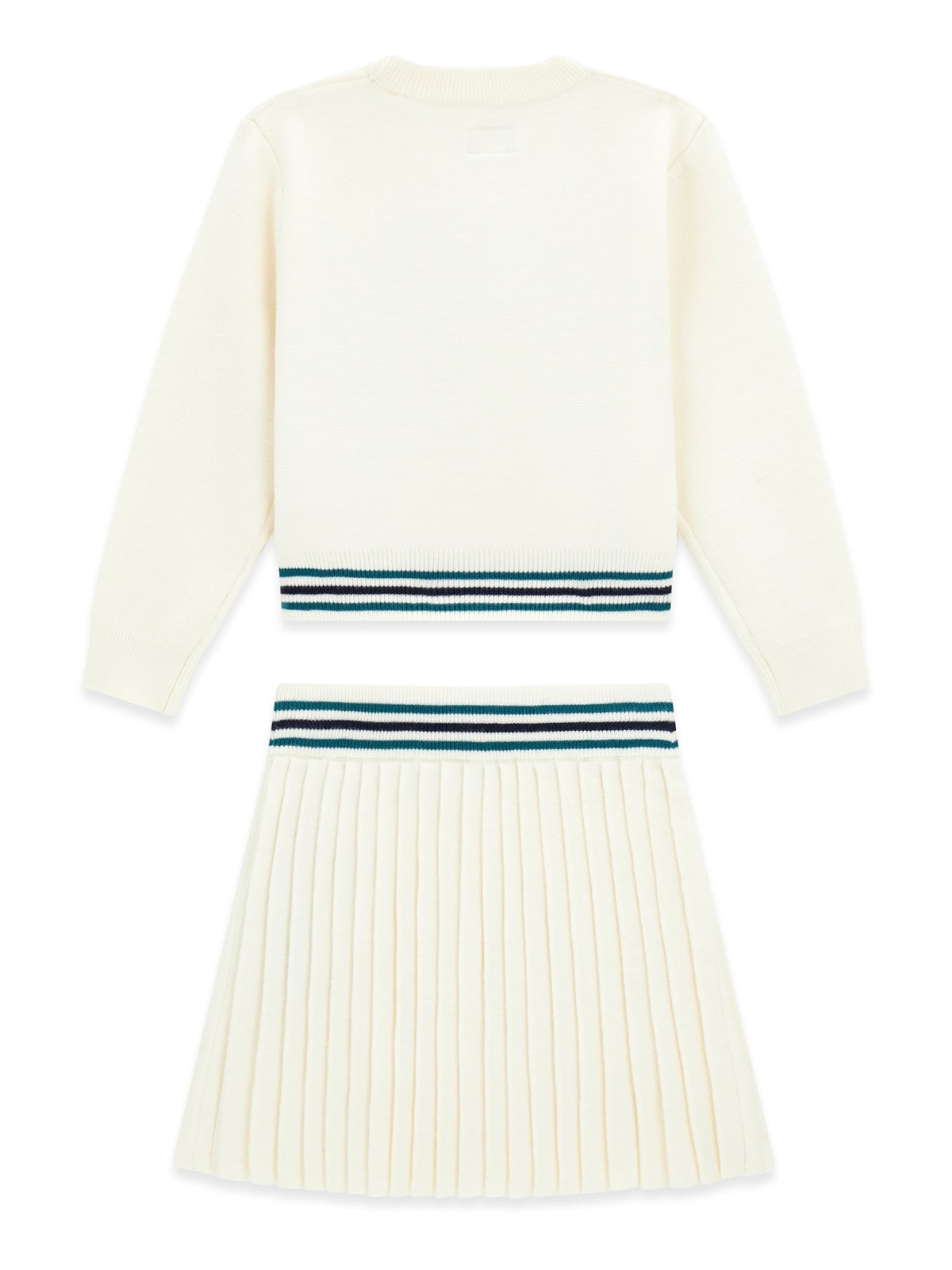 GUESS KIDS GIRLS SET SWEATSHIRT & SWEATER PLEATED SKIRT