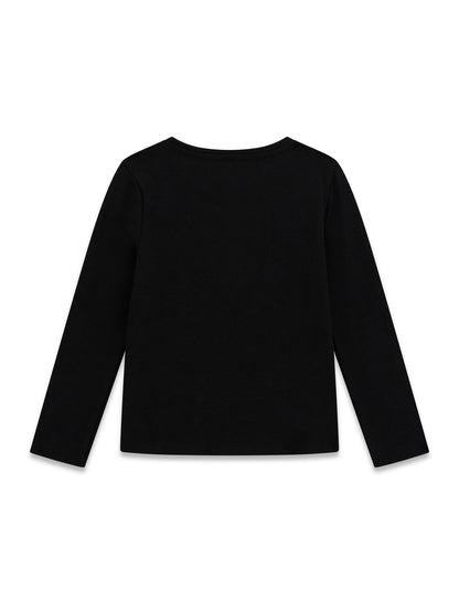 GUESS KIDS SEQUINS LOGO LS T SHIRT
