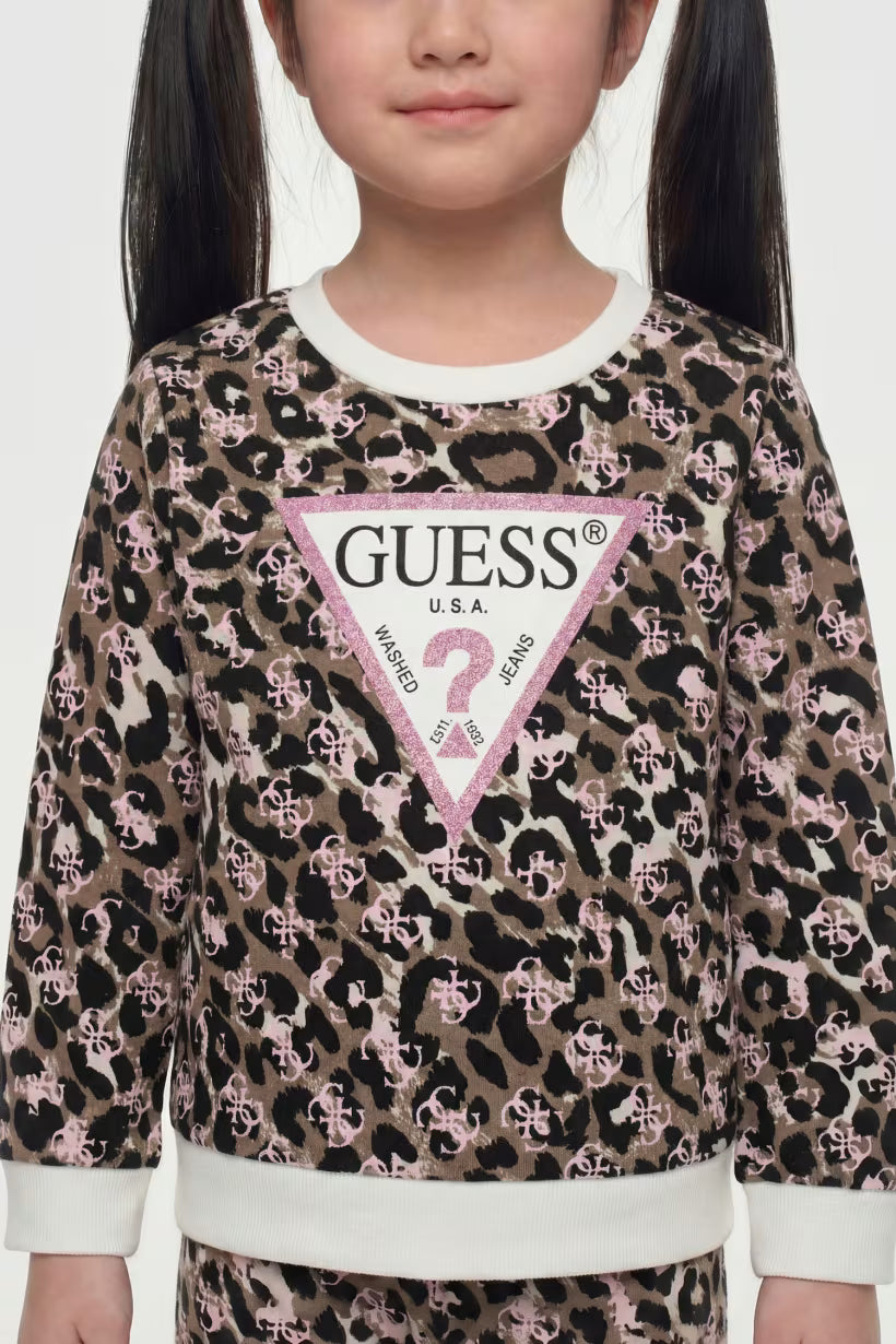 GUESS KIDS ANIMAL PRINT SWEATSHIRT