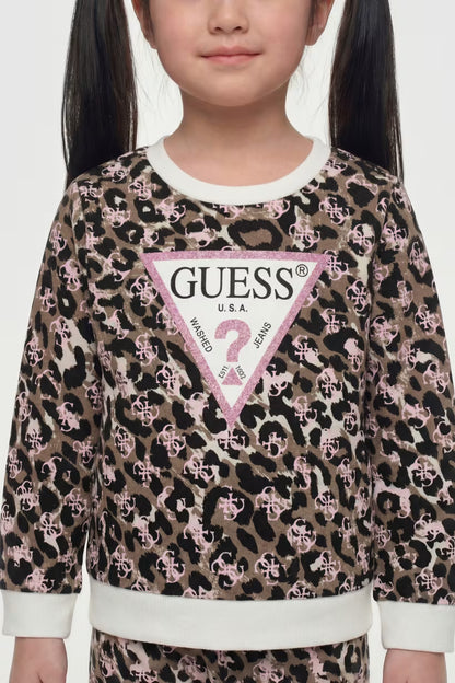 GUESS KIDS ANIMAL PRINT SWEATSHIRT