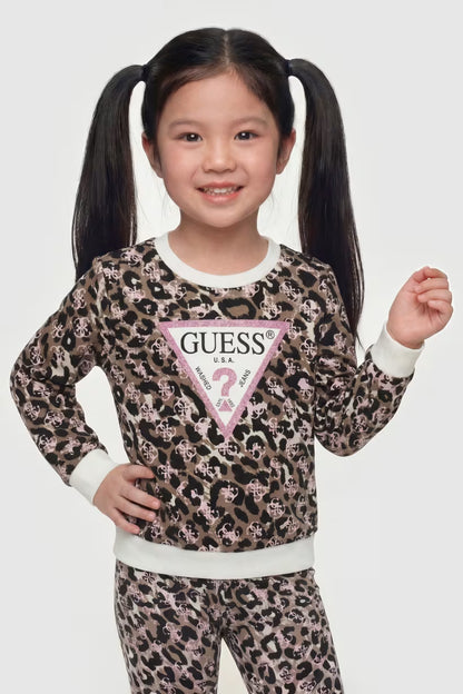 GUESS KIDS ANIMAL PRINT SWEATSHIRT