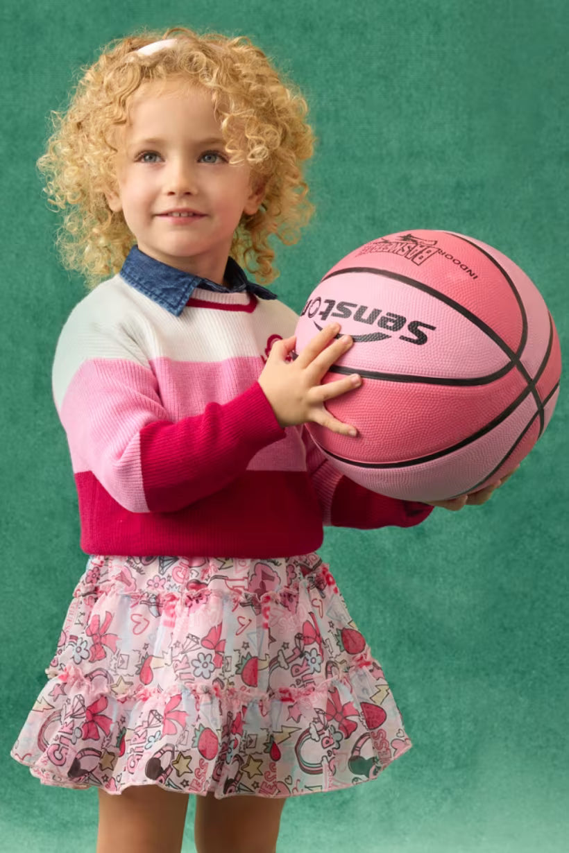 GUESS KIDS COLORBLOCK KNITTED PULLOVER