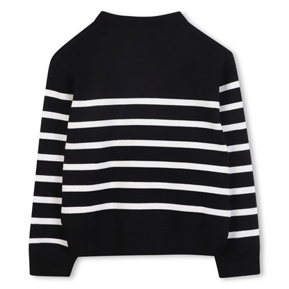 KARL LAGERFELD STRIPED KNITTED SWEATSHIRT