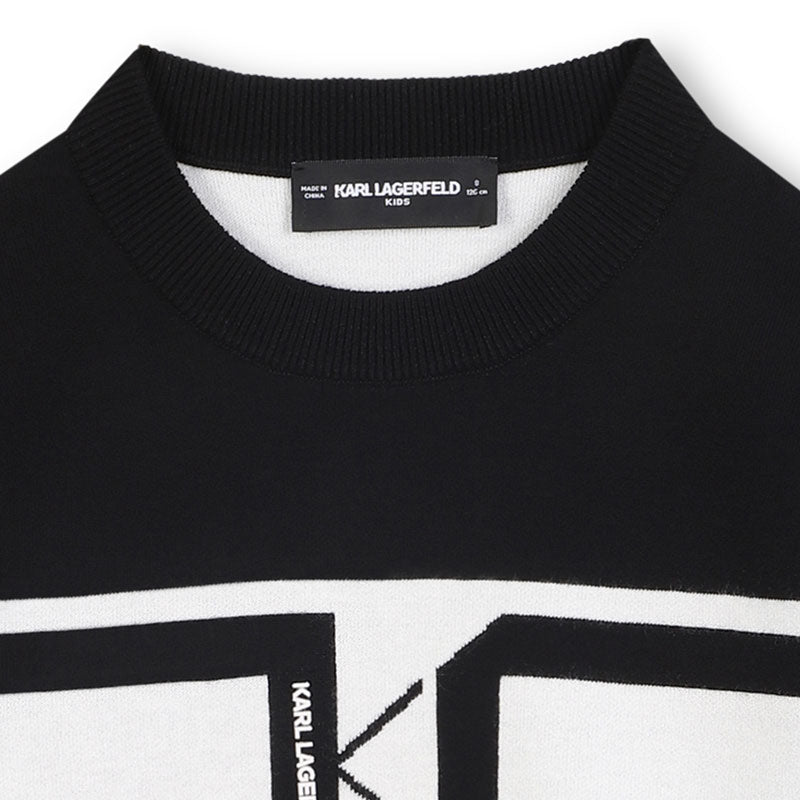 KARL LAGERFELD STRIPED KNITTED SWEATSHIRT