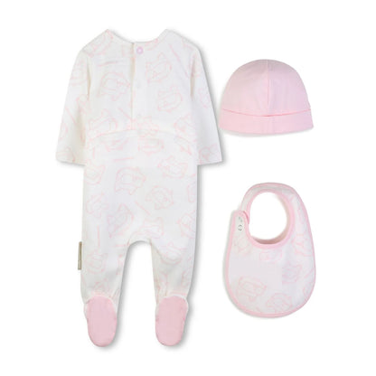 KARL LAGERFELD BABY GIRLS CHOUPETTE BABYGROW GIFT SET
