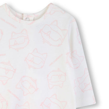 KARL LAGERFELD BABY GIRLS CHOUPETTE BABYGROW GIFT SET