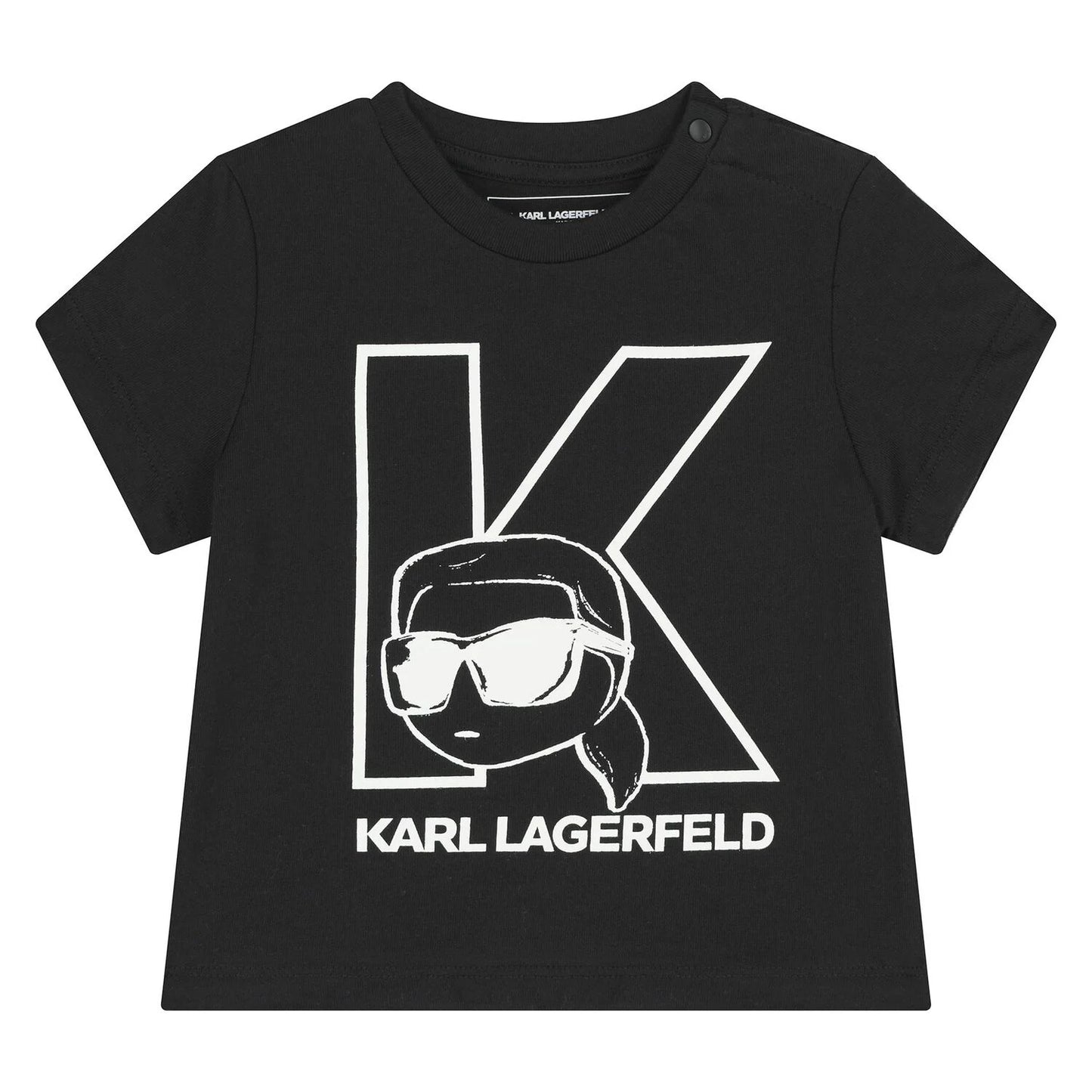 KARL LAGERFELD BOYS BLACK & WHITE LOGO SHORTS SET