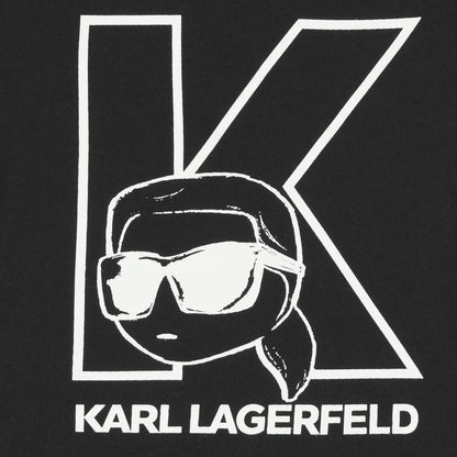 KARL LAGERFELD BOYS BLACK & WHITE LOGO SHORTS SET