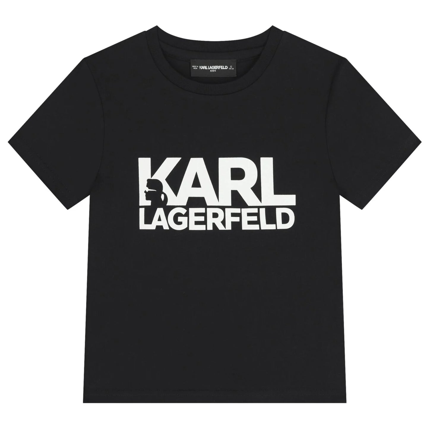 KARL LAGERFELD  BOYS MINI ME BLACK LOGO T-SHIRT