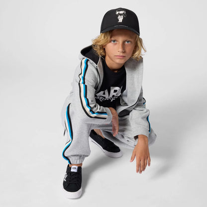 KARL LAGERFELD BOYS MINI ME BLACK LOGO T-SHIRT