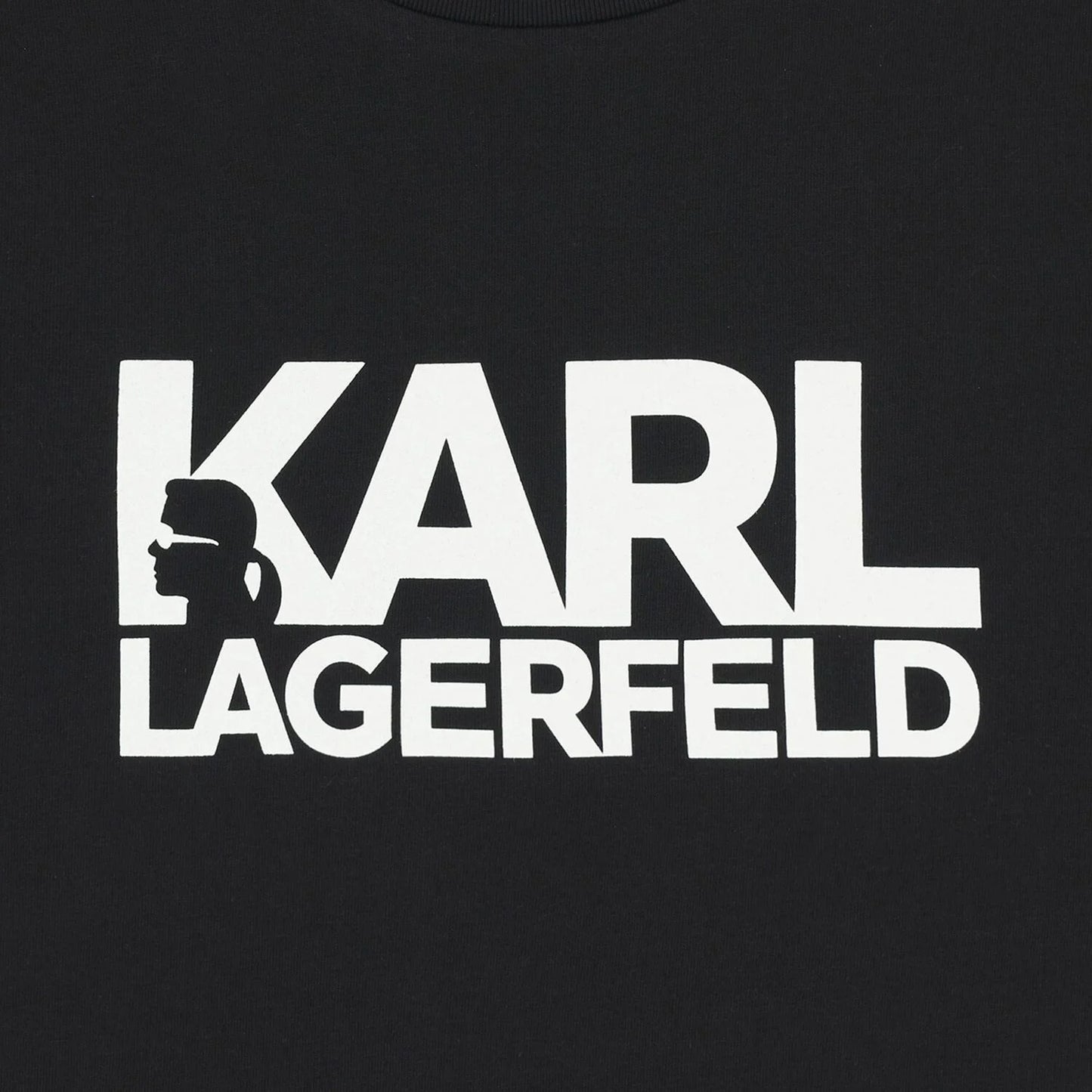 KARL LAGERFELD BOYS MINI ME BLACK LOGO T-SHIRT