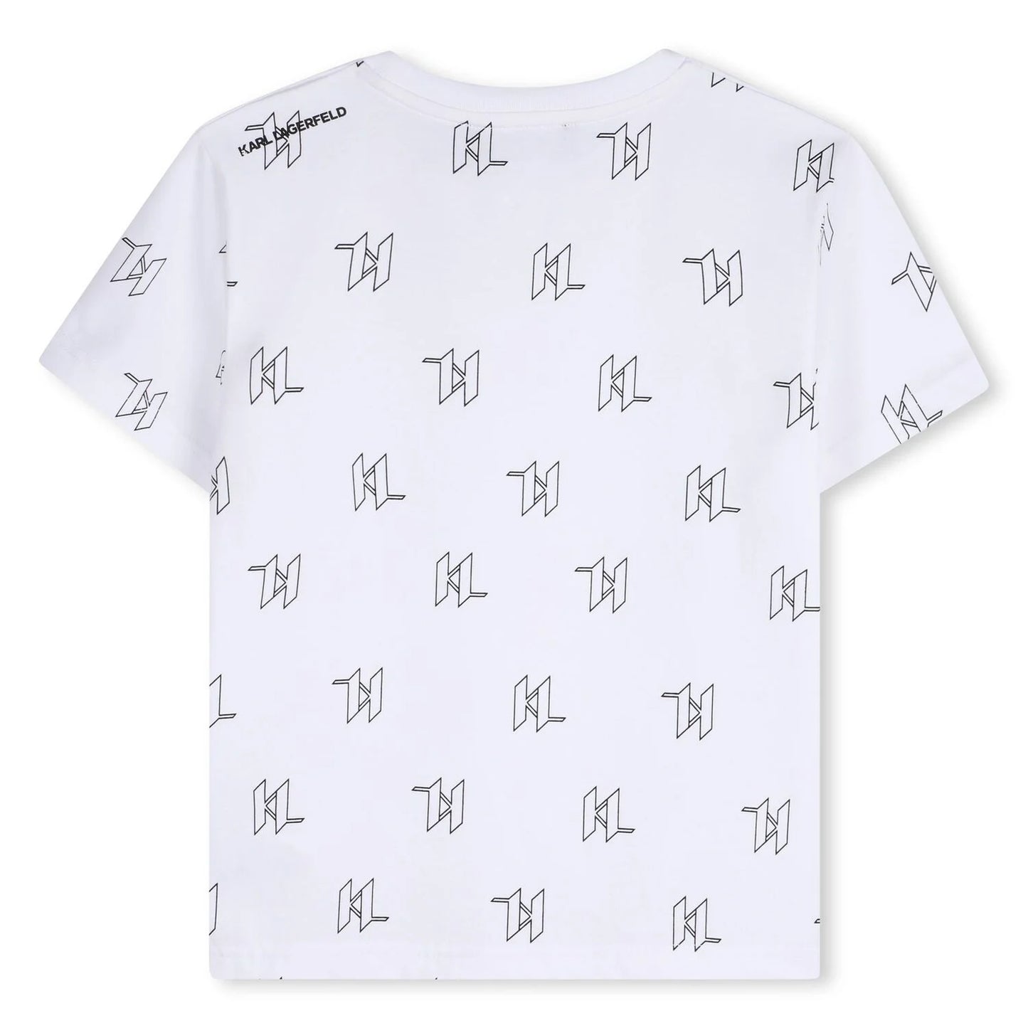 KARL LAGERFELD KIDS' T-SHIRT WITH MONOGRAM LOGO