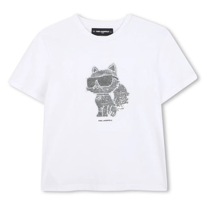 KARL LAGERFELD  REVERSIBLE SEQUIN CHOUPETTE T-SHIRT