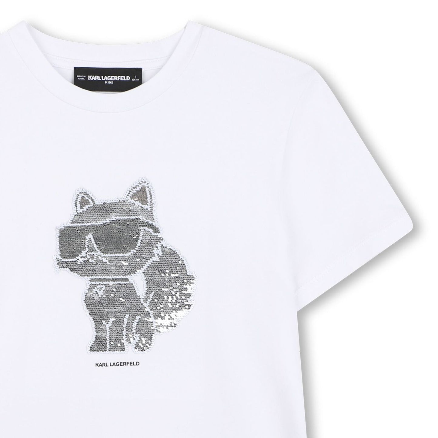 KARL LAGERFELD REVERSIBLE SEQUIN CHOUPETTE T-SHIRT