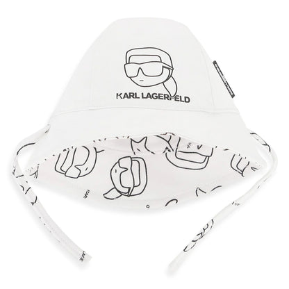 KARL LAGERFELD KIDS REVERSIBLE LOGO HAT