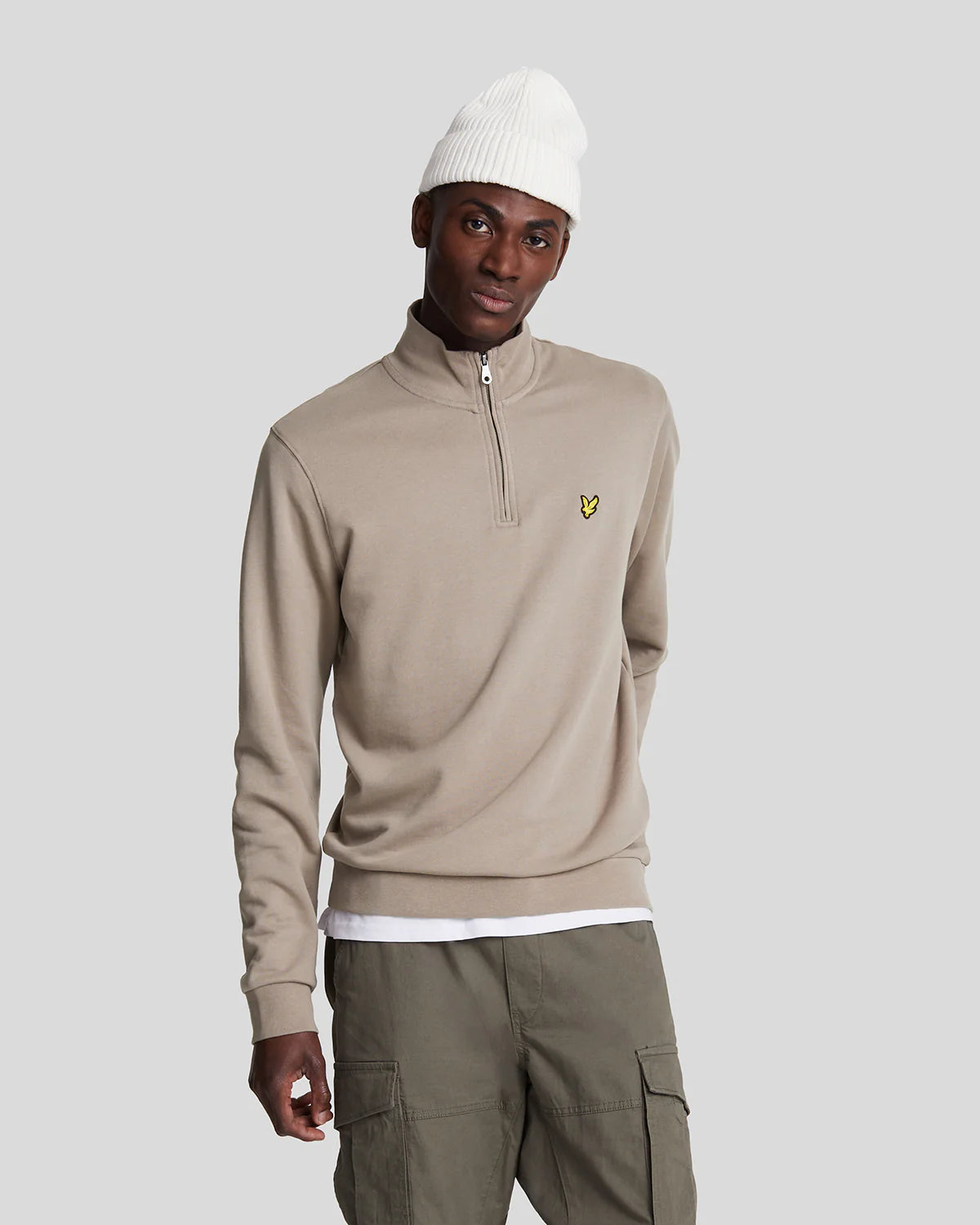 LYLE & SCOTT HALF ZIP COTTON MERINO JUMPER