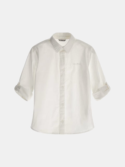 GUESS CORE LOGO POPLIN SHIRT