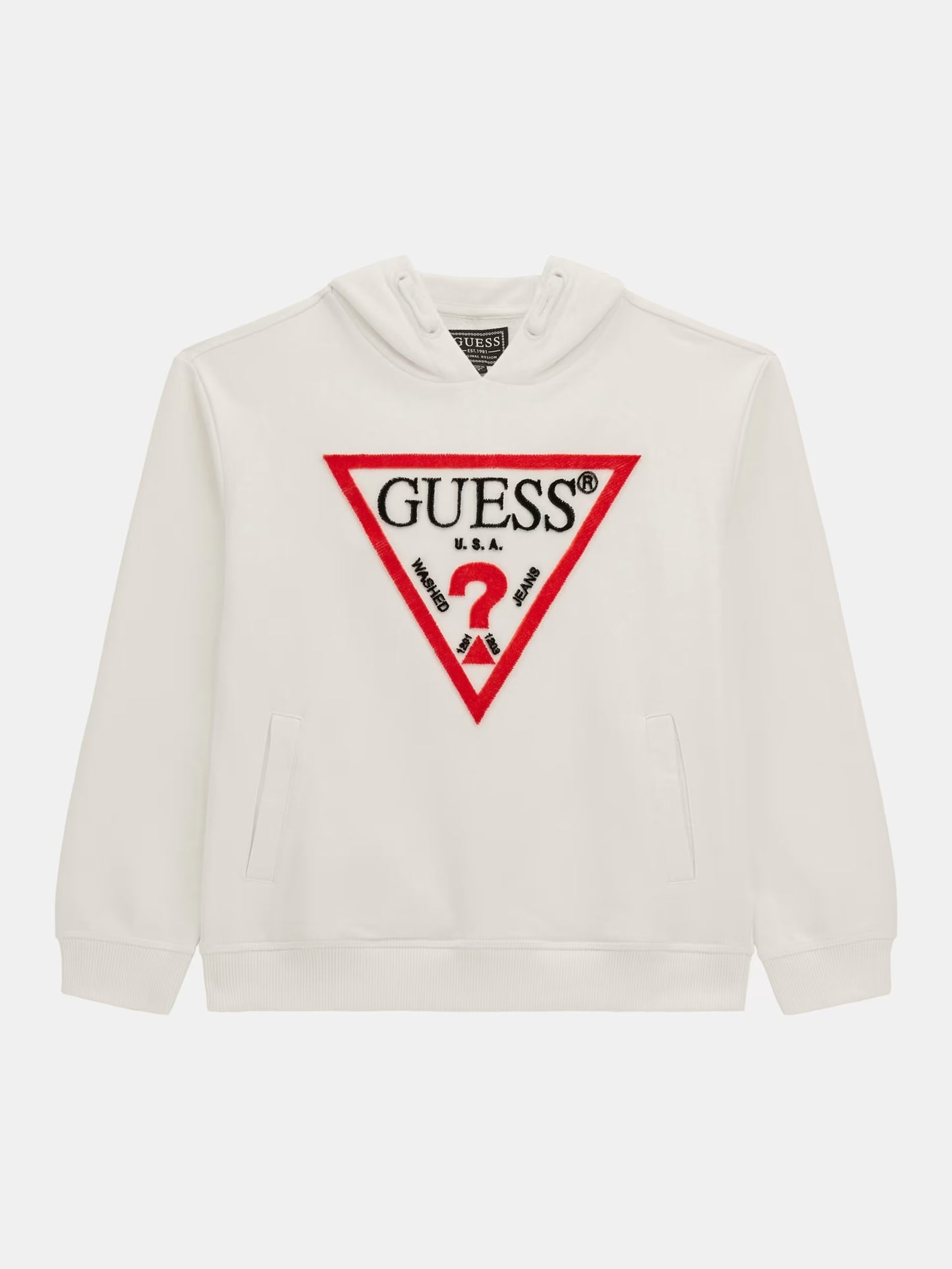 GUESS TRIANGLE LOGO FRENCH TERRY  HOODIE