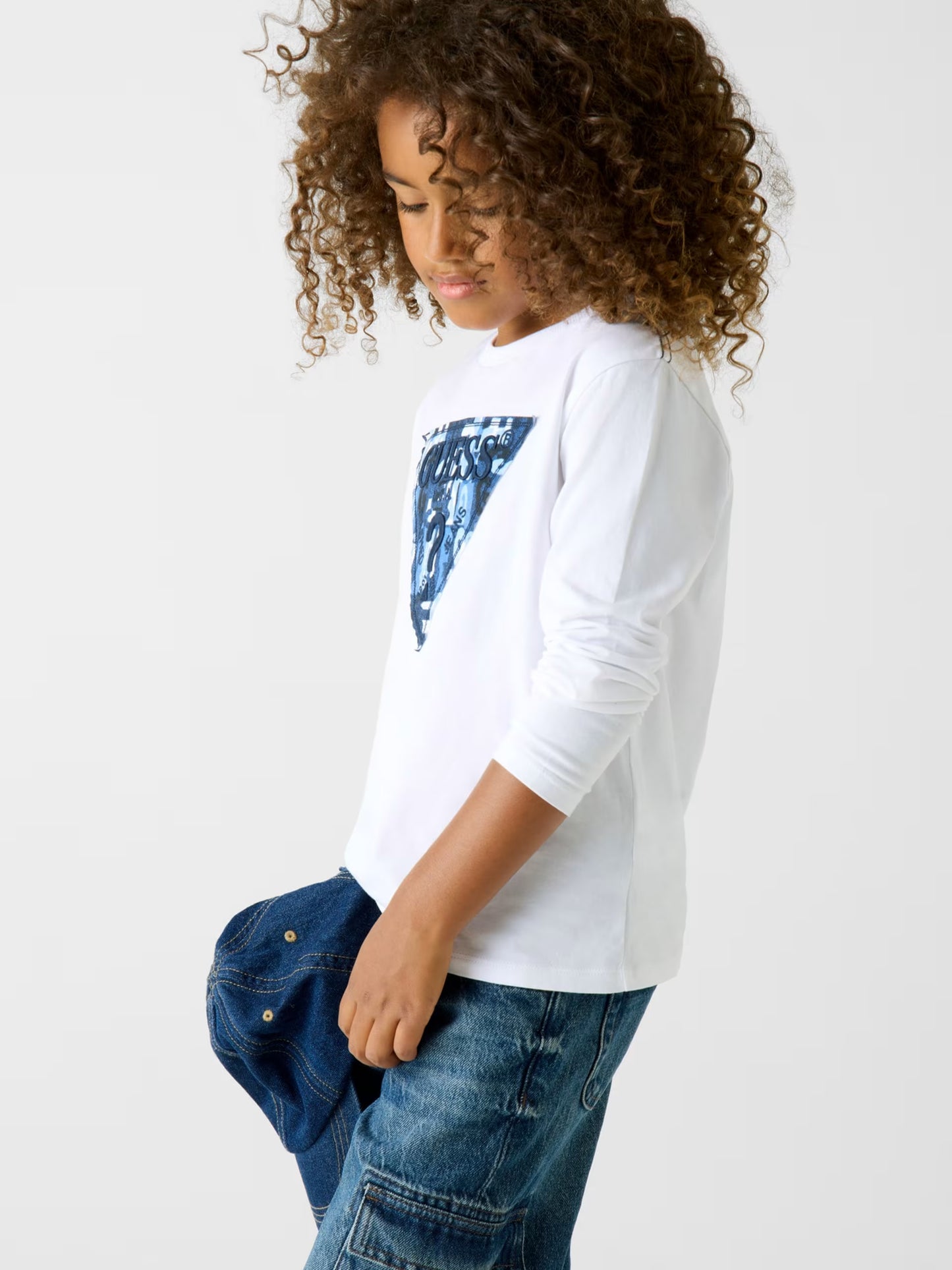 GUESS KIDS TRIANGLE LOGO LS JERSEY