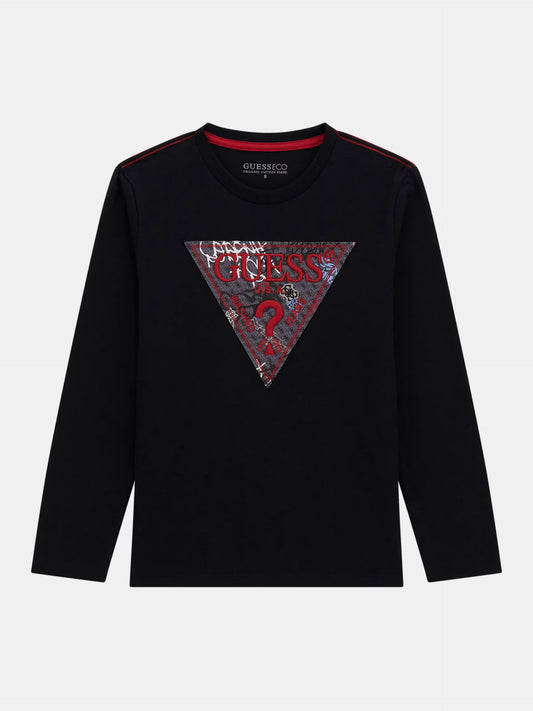 GUESS KIDS TRIANGLE LOGO LS JERSEY