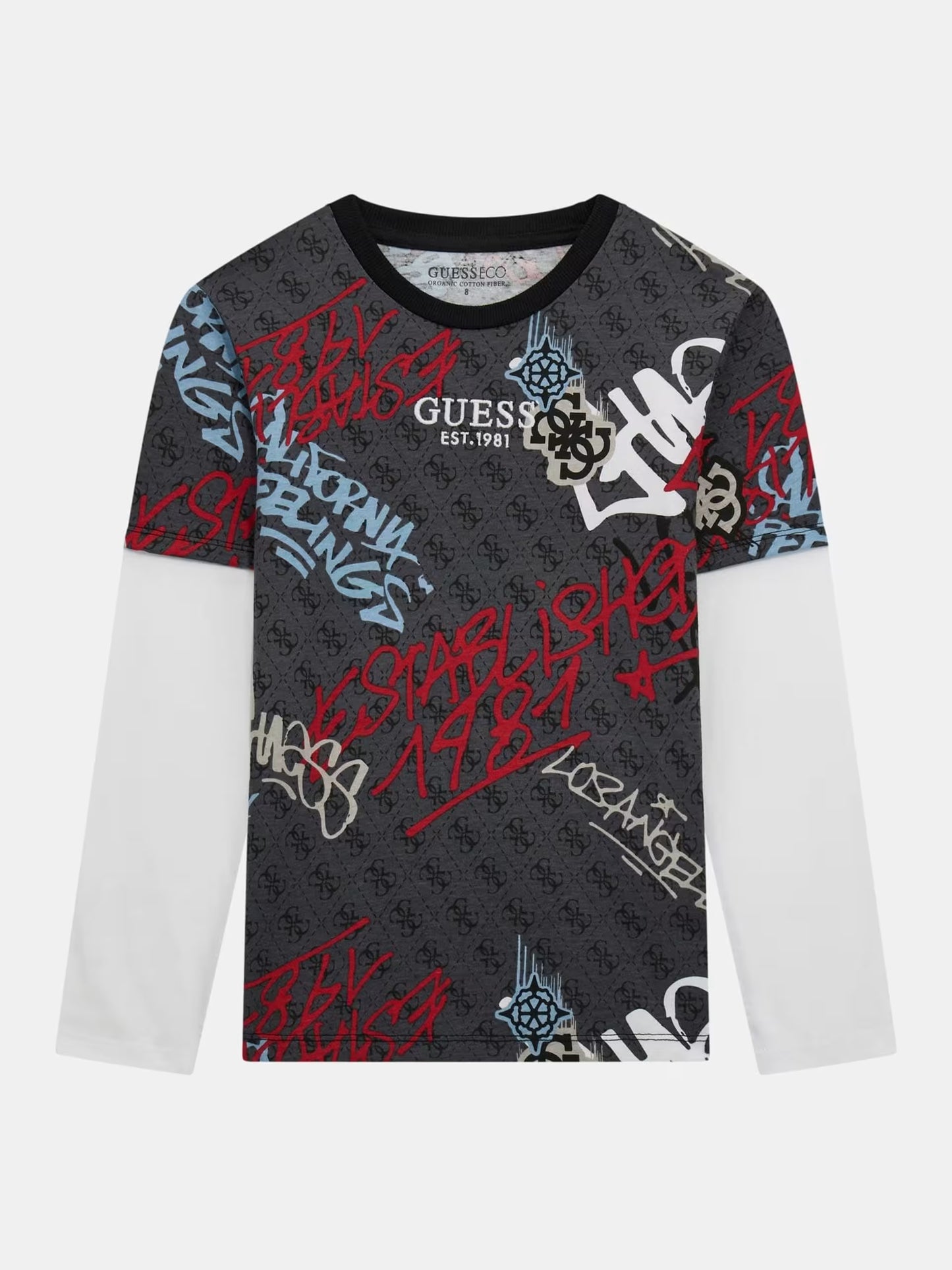 GUESS JEANS GRAFFITI LS T SHIRT