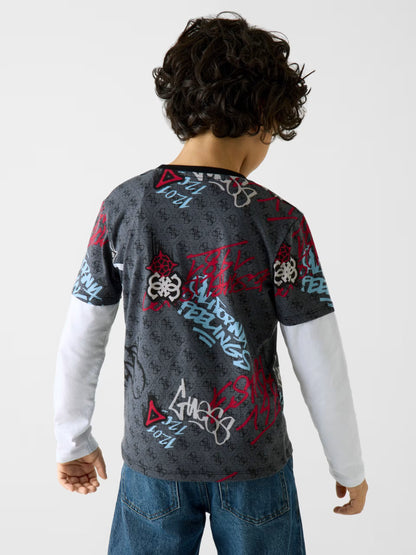 GUESS JEANS GRAFFITI LS T SHIRT