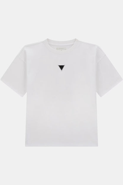 GUESS KIDS REGULAR FIT METAL TRIANGLE T SHIRT