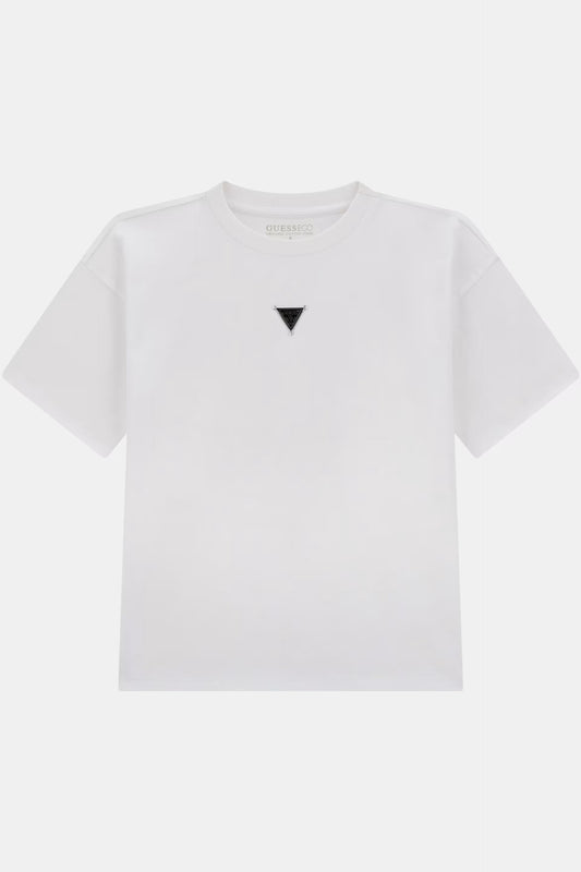 GUESS KIDS REGULAR FIT METAL TRIANGLE T SHIRT