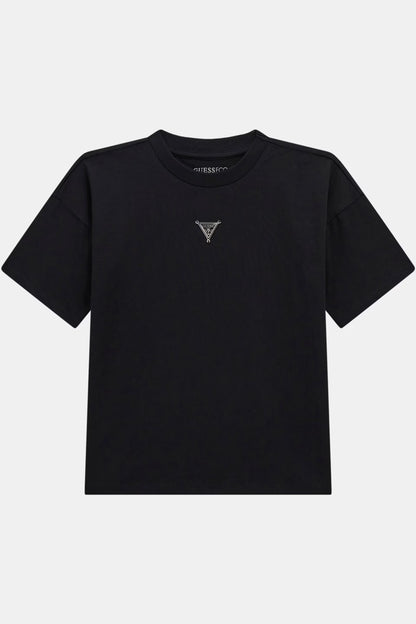 GUESS KIDS METALLIC TRIANGLE LOGO T SHIRT