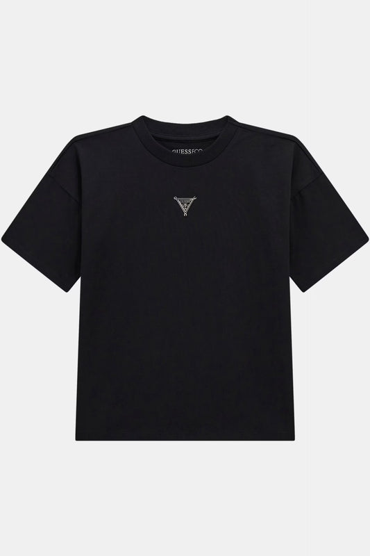 GUESS KIDS METALLIC TRIANGLE LOGO T SHIRT